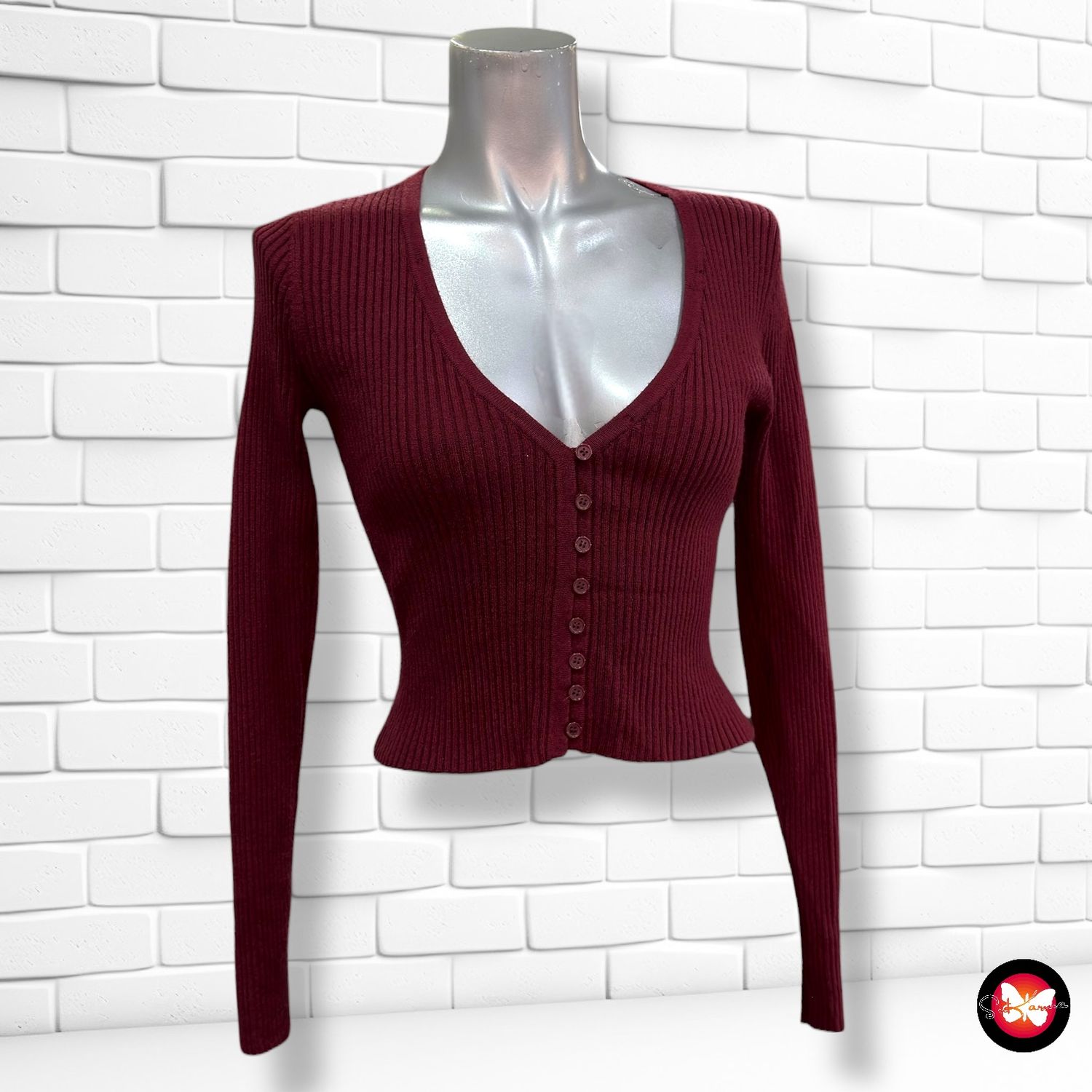 **HOY** Chaqueta de punto canalé STRADIVARIUS Talla S