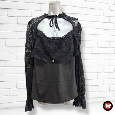 **HOY** Blusa de noche con encaje Talla XXL (pequeña)