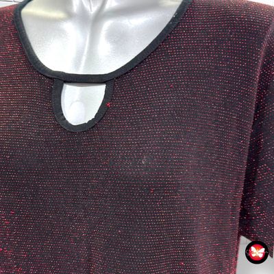 Blusa de noche con lurex rojo Talla L/XL