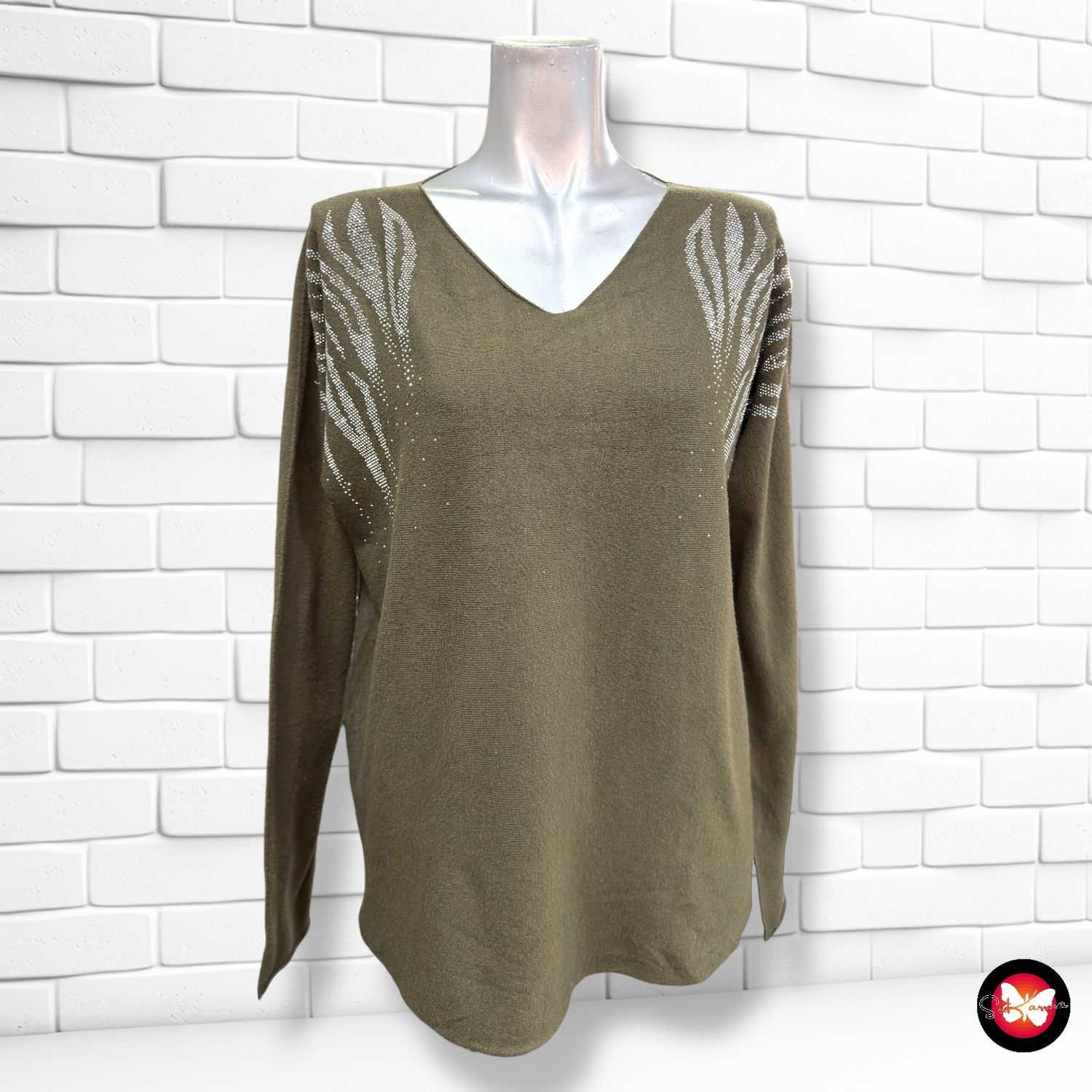 **HOY** Jersey de manga larga con brillos Talla Única