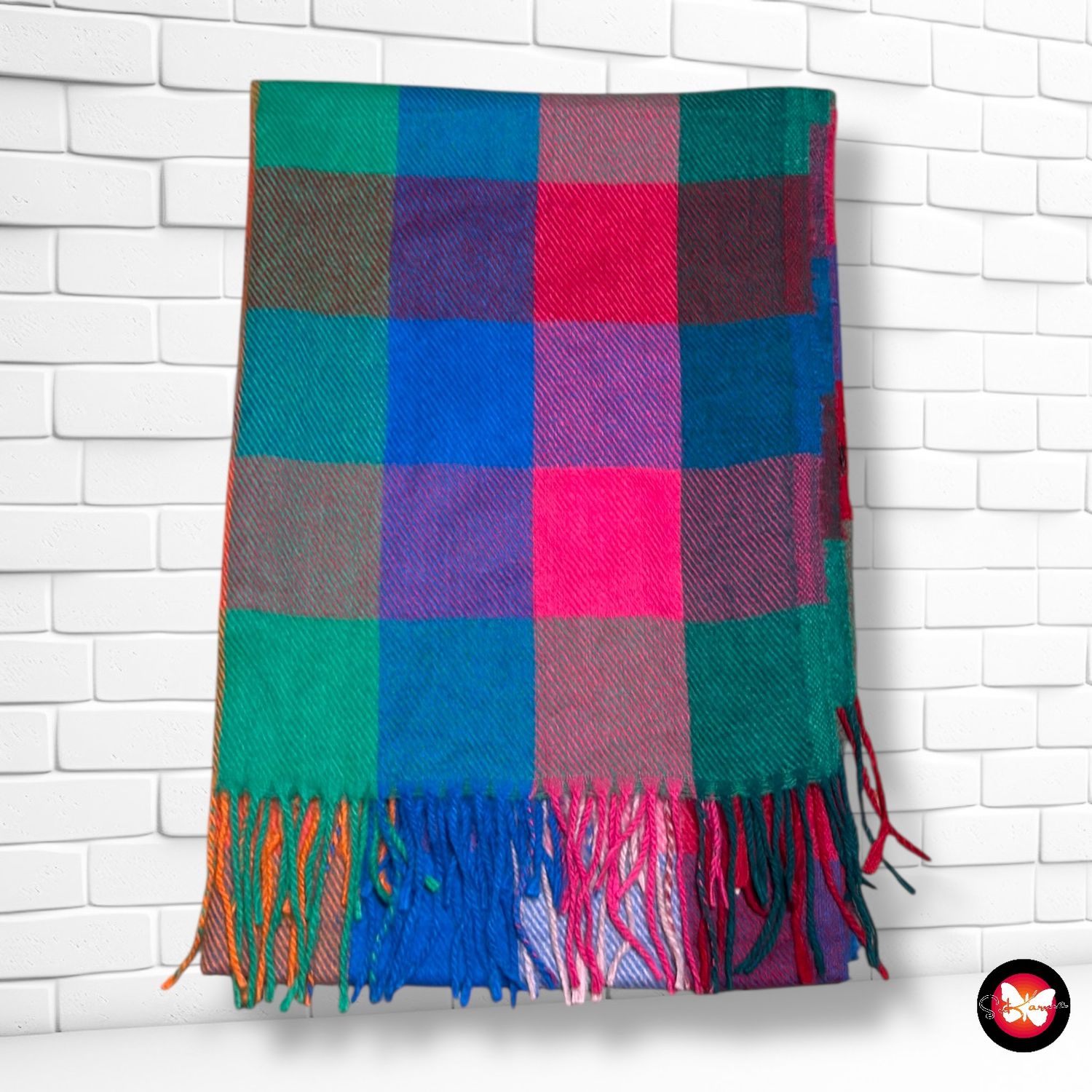 **HOY** MAXI Bufanda de cuadros de colores