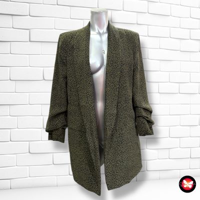 Blazer animal print con mangas arrugadas COSTES Talla L