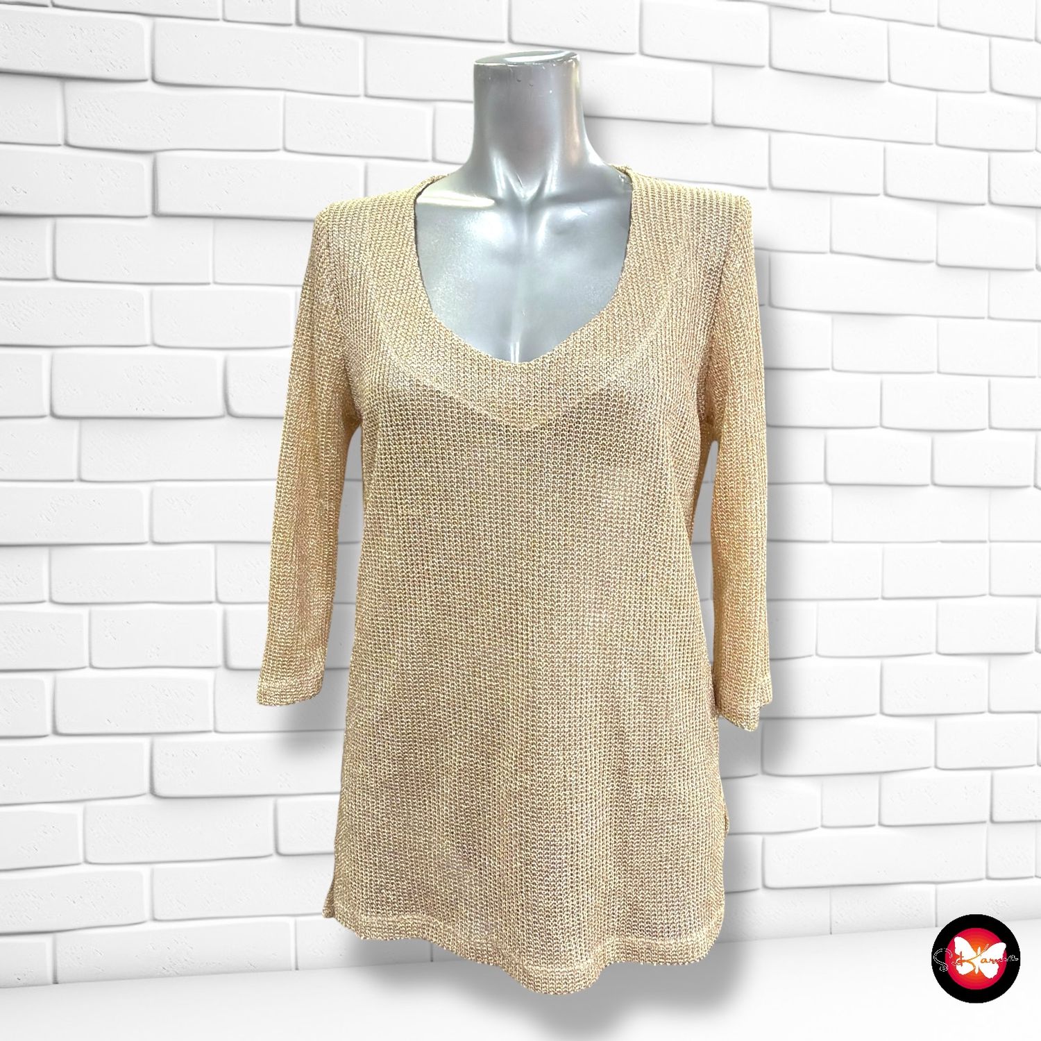 **HOY** Jersey de noche de media manga con lurex Talla M