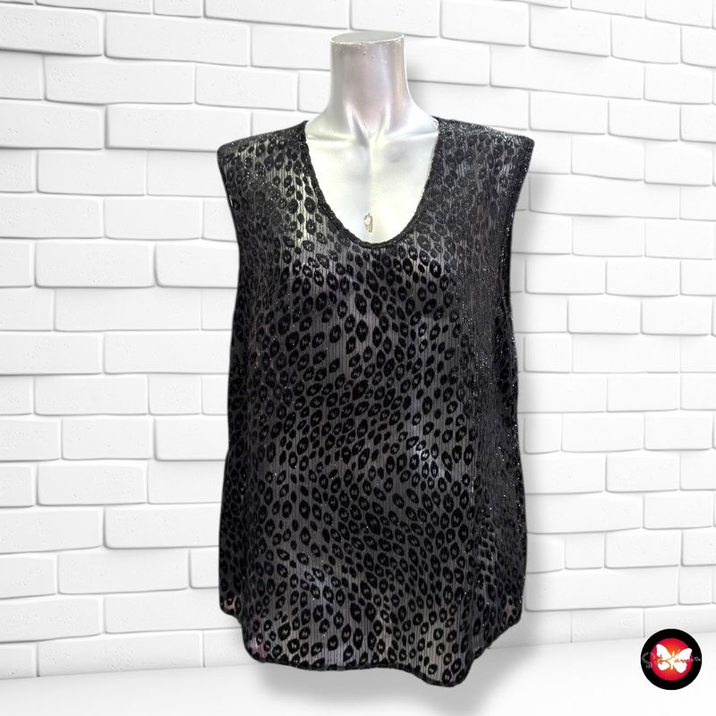 **HOY** Blusa de noche animal print traslúcida con brillo GERRY WEBER Talla 44