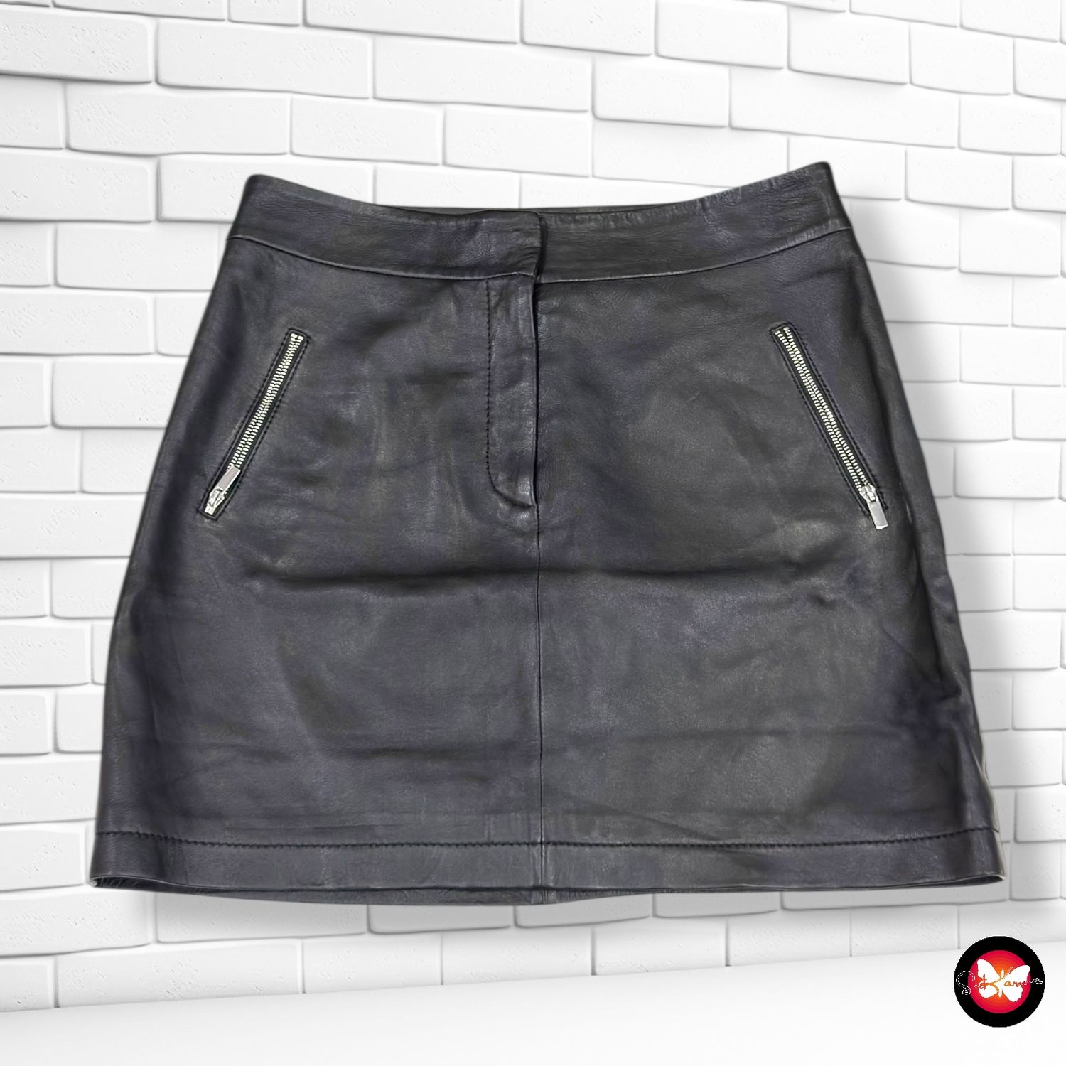 **HOY** Falda de piel CAMAÏEU Talla 40