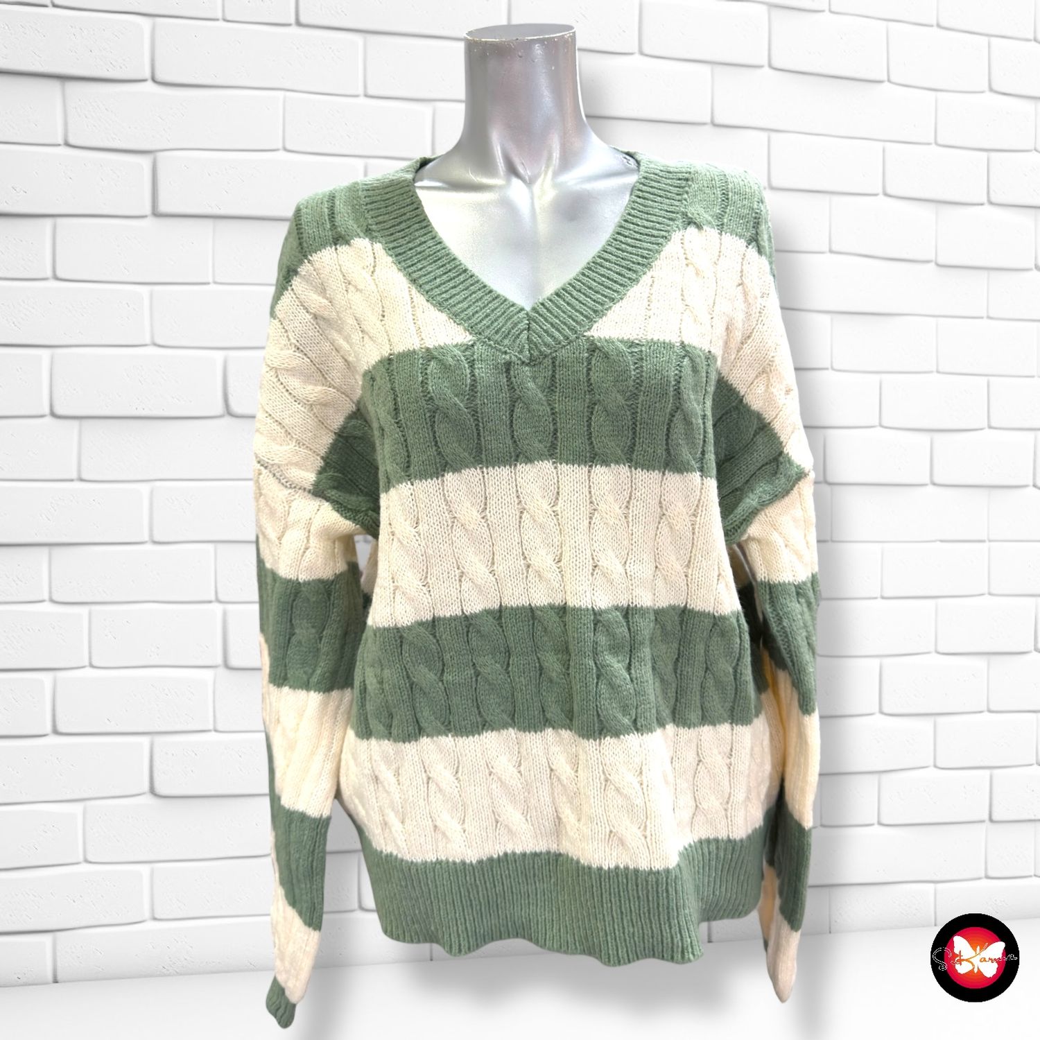 **HOY** Jersey de manga larga de rayas SHEIN Talla XS (grande)