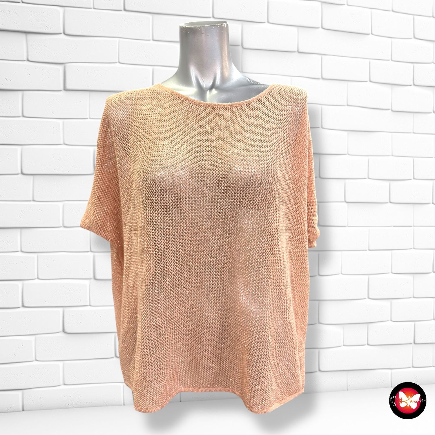 **HOY** Jersey de rejilla con lurex Talla Única