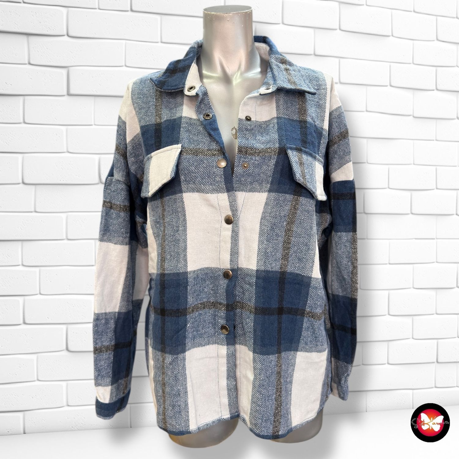 **HOY** Chaqueta sobre camisa oversized de paño SHEIN Talla S