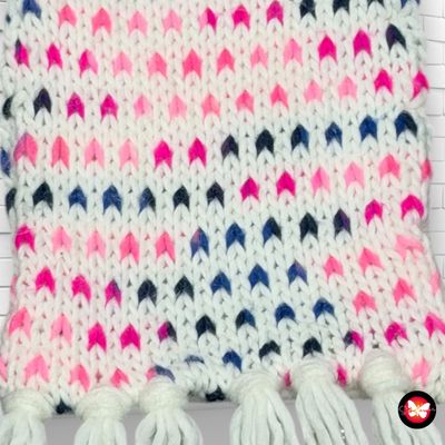 Bufanda de colorines reversible polar