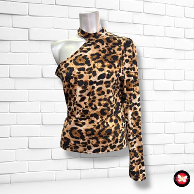 **HOY** Camiseta animal print con escote asimétrico SHEIN Talla L