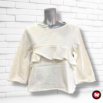 **HOY** Blusa con volante ZARA Talla L (muy pequeña)