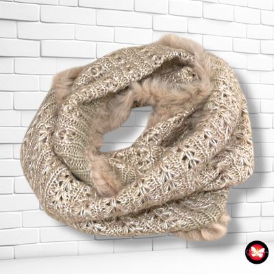 **HOY** Bufanda sinfín de punto y pelo