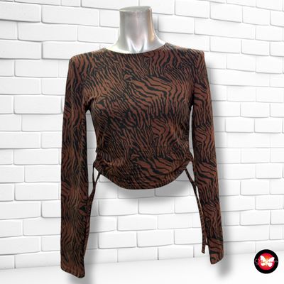 **HOY** Camiseta animal print con drapeado Talla S