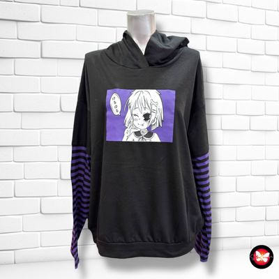 Sudadera anime ROMWE Talla M (grande)