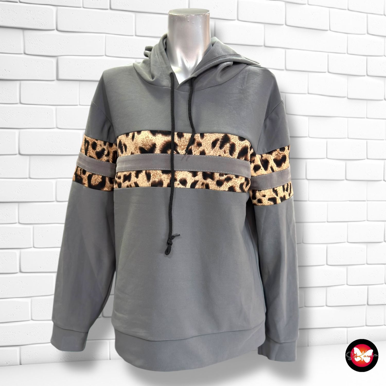 **HOY** Sudadera básica con animal print Talla S/M