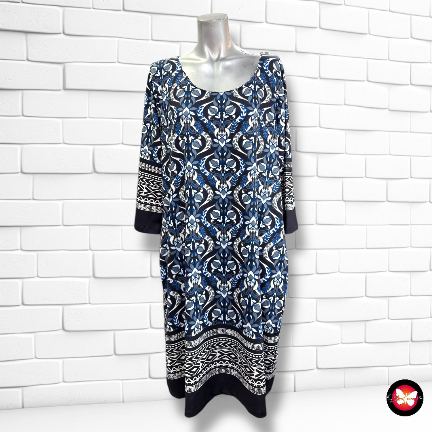 **HOY** Vestido de media manga Talla XL