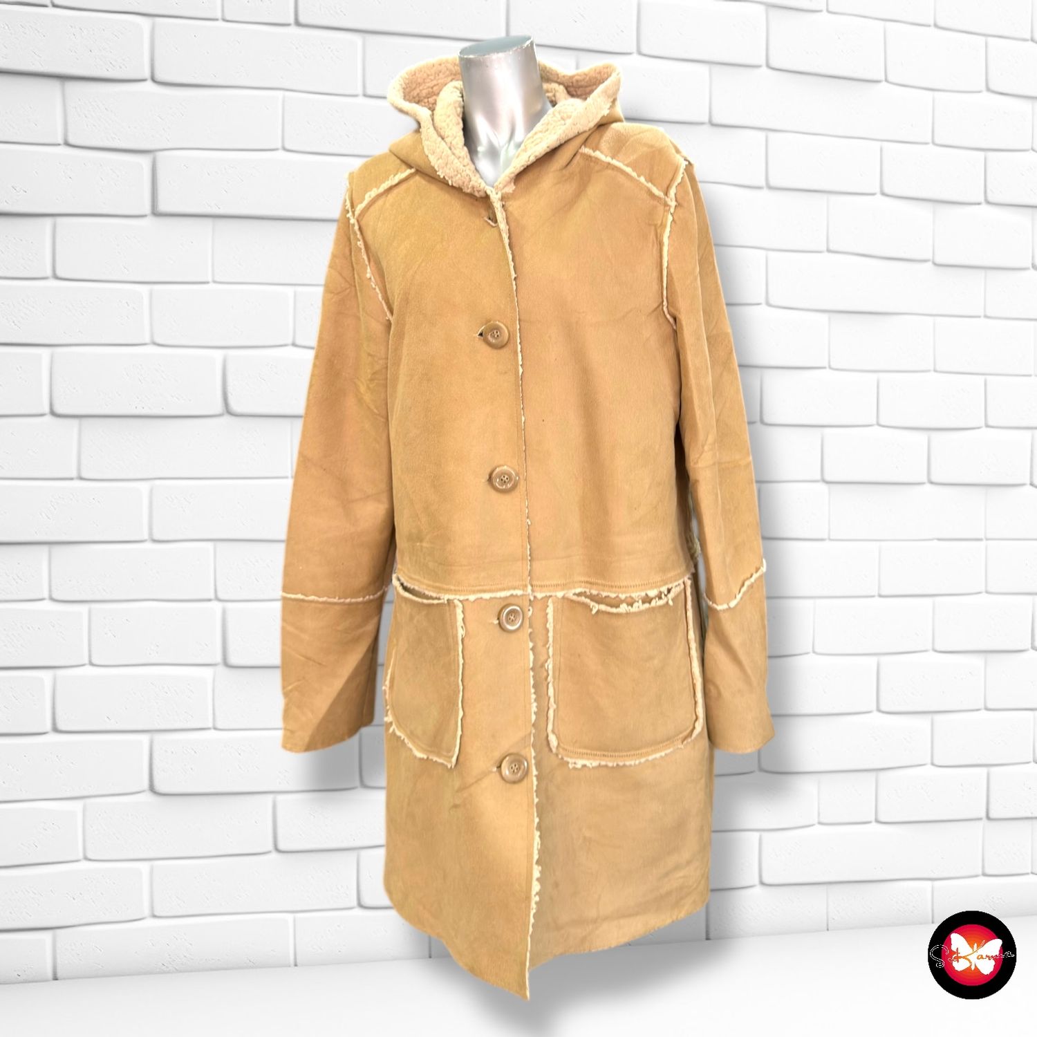 **HOY** Abrigo de borreguito con capucha ONLY Talla XL (pequeña)