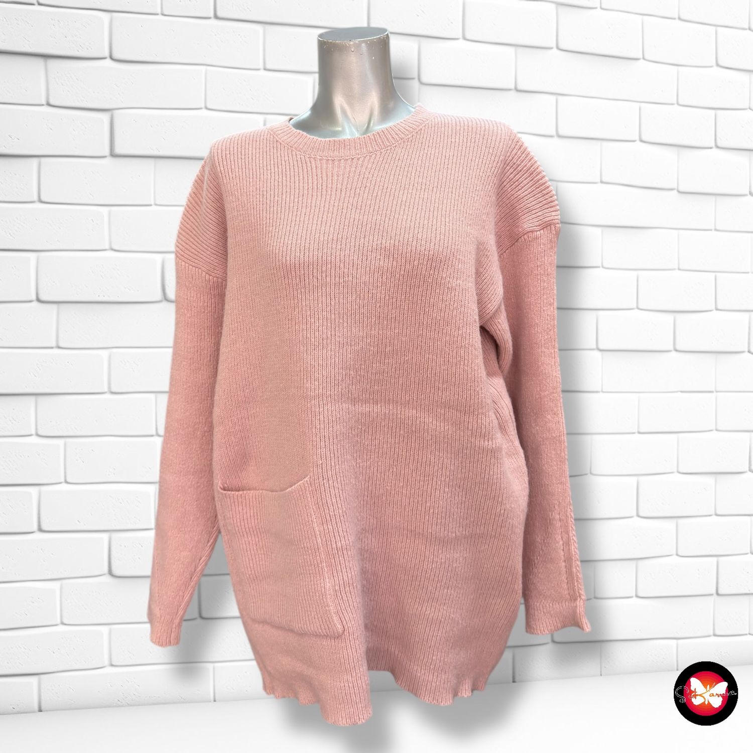 Jersey de manga larga con bolsillo SHEIN Talla S (grande)