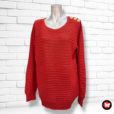 **HOY** Jersey de manga larga con botones militares Talla L