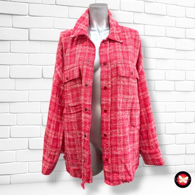 **HOY** Chaqueta sobre camisa tipo tweed Talla M/L