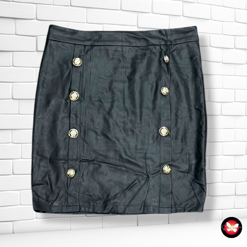 **HOY** Falda de piel sintética con botones CHERRY KOKO Talla S