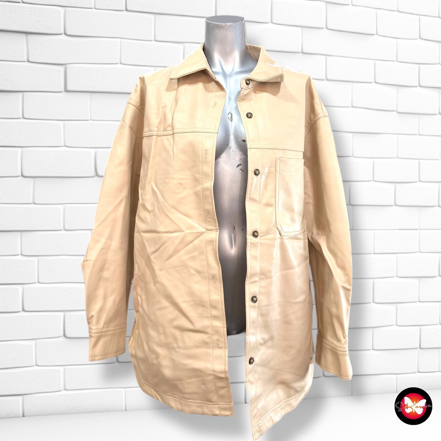 **HOY** Chaqueta sobre camisa de piel sintética H&amp;M Talla M