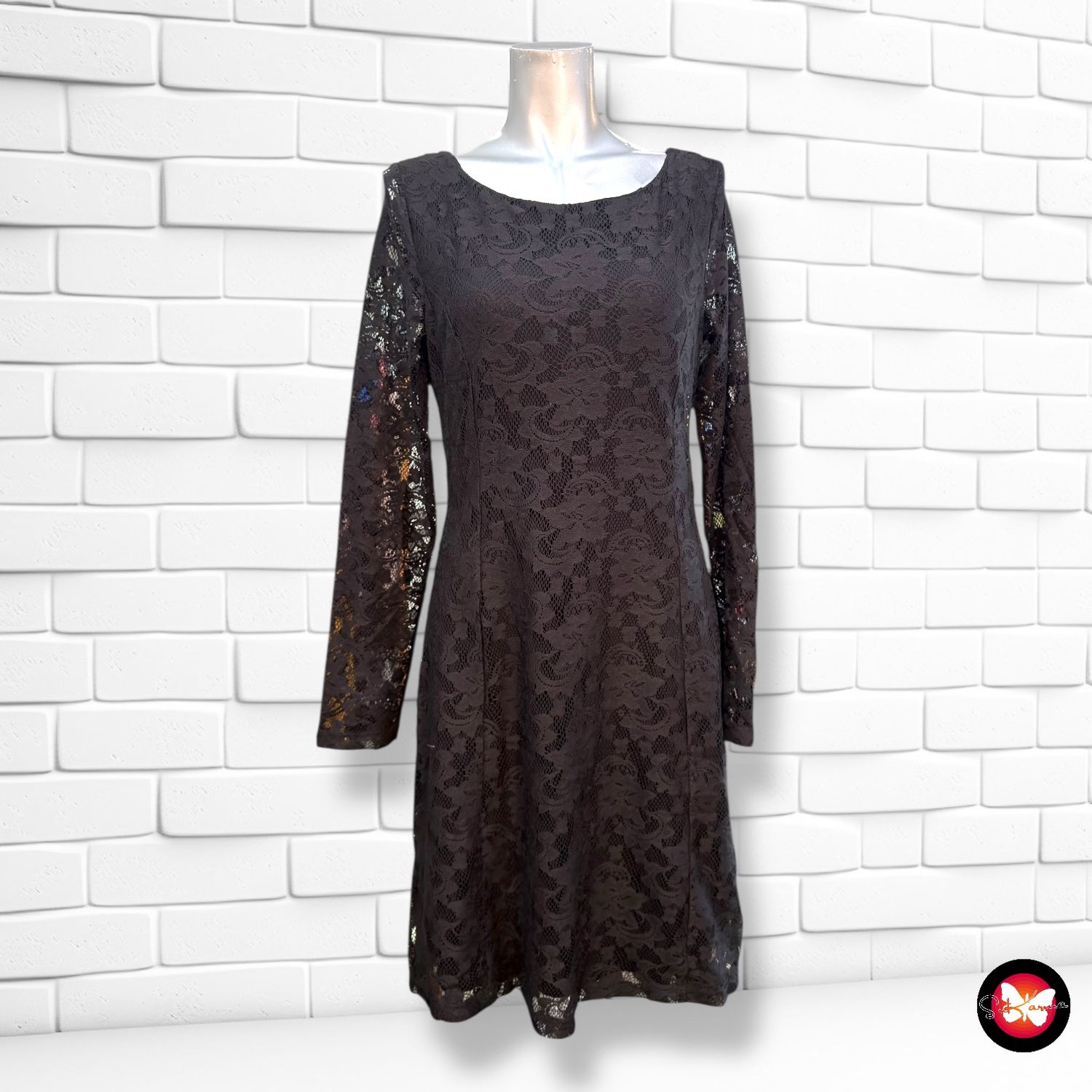 **HOY** Vestido de noche de encaje MANGO Talla L (pequeña)