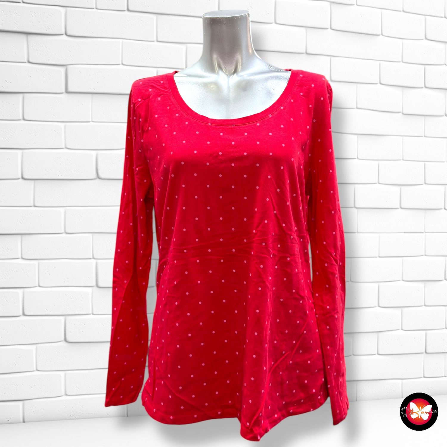 **HOY** Camiseta de manga larga de lunares C&amp;A Talla M