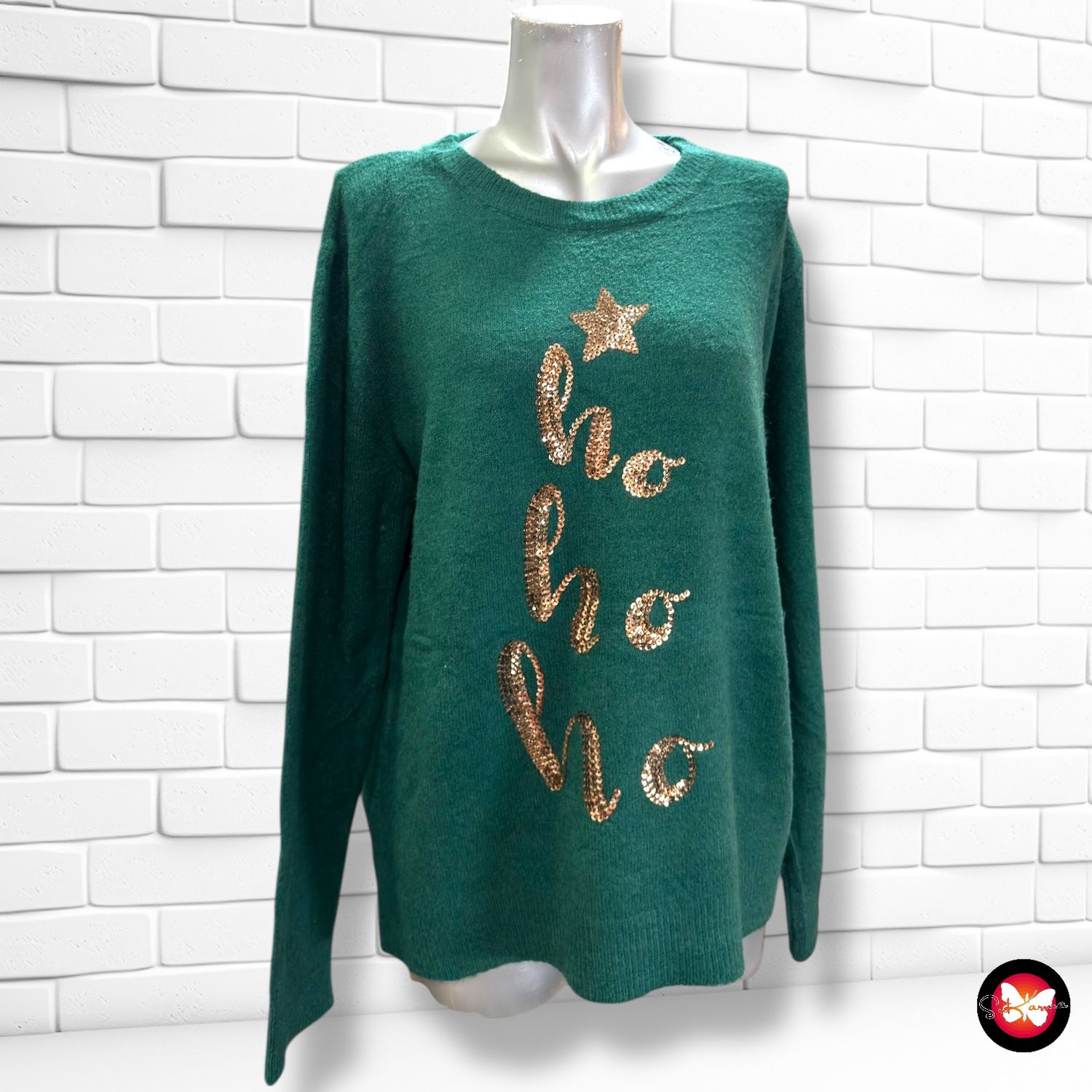 **HOY** Jersey navideño con lentejuelas MANGUUN Talla L