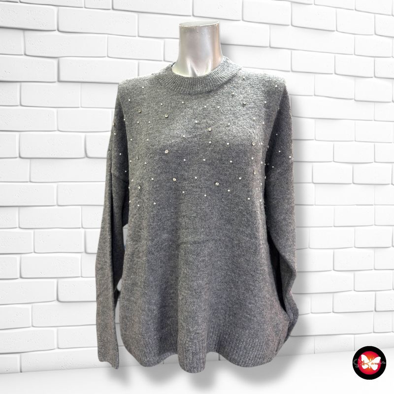 **HOY** Jersey de manga larga con perlitas y brillitos EVER.ME Talla L