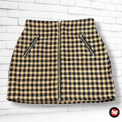 **HOY** Falda de paño estampado pata de gallo AMISU Talla 40