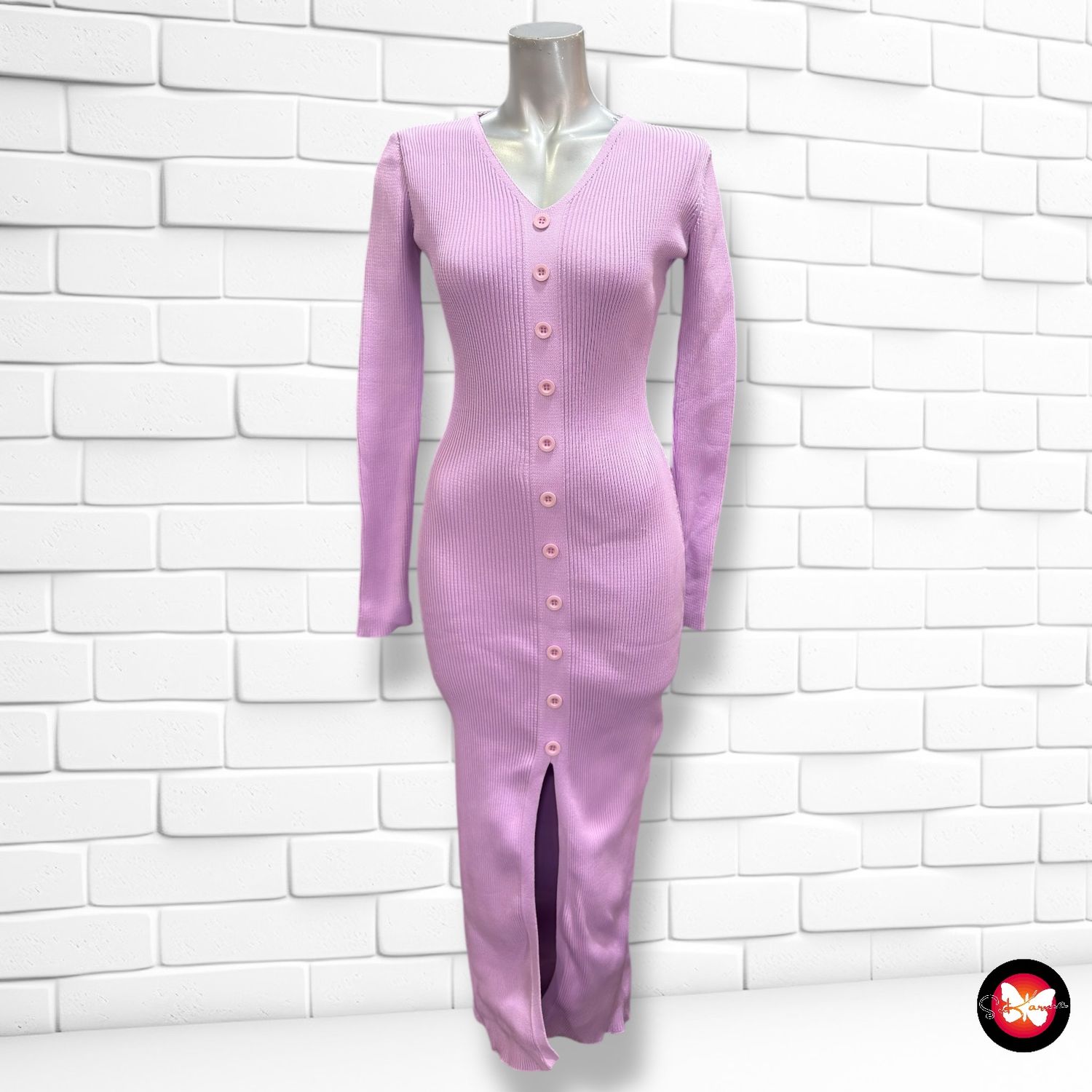 Vestido midi canalé Talla S