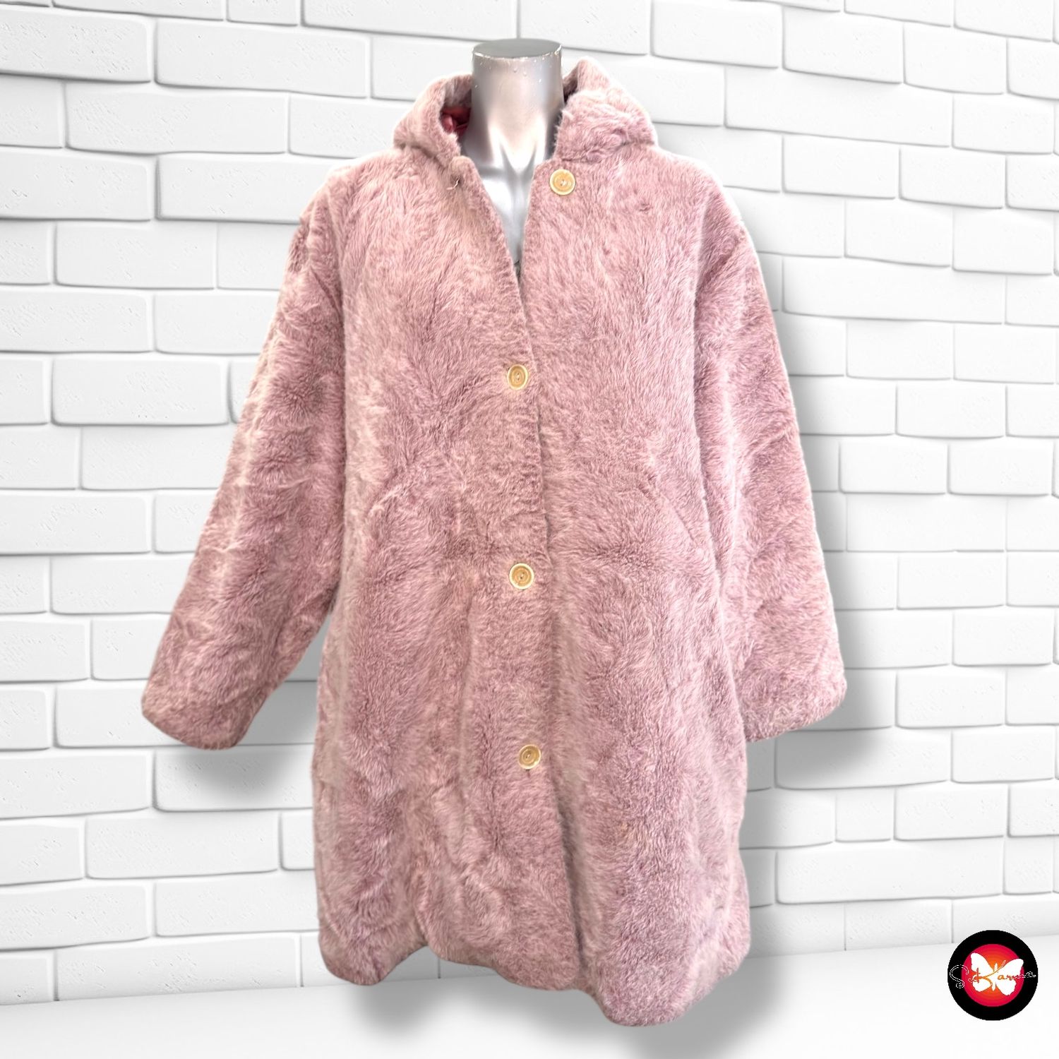 **HOY** Abrigo de pelo con capucha Talla XL