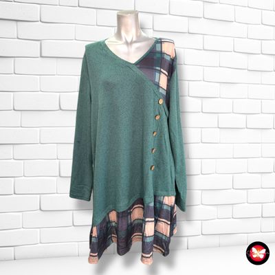 **HOY** Jersey de manga larga con bajo de blusa Talla 2XL