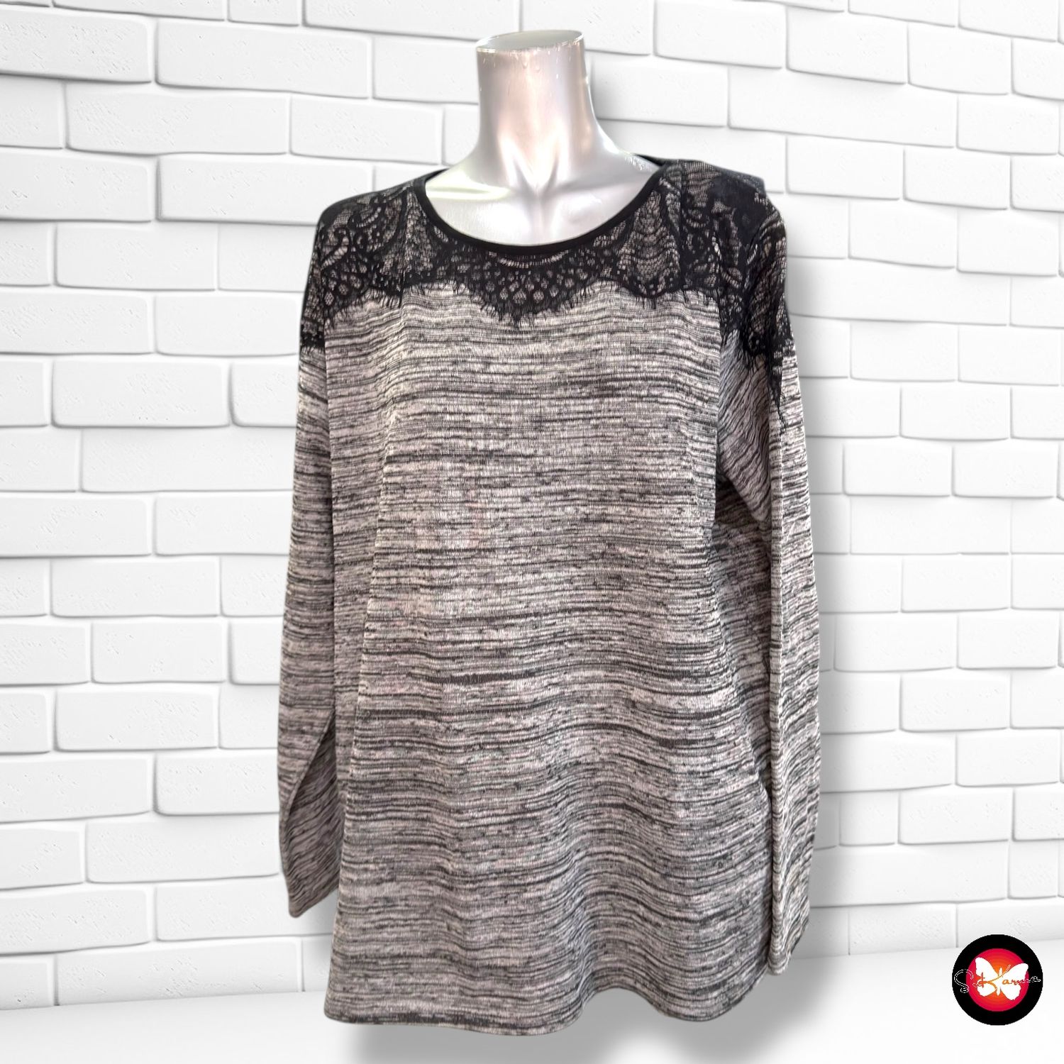 **HOY** Jersey de manga larga con encaje YESSICA Talla L