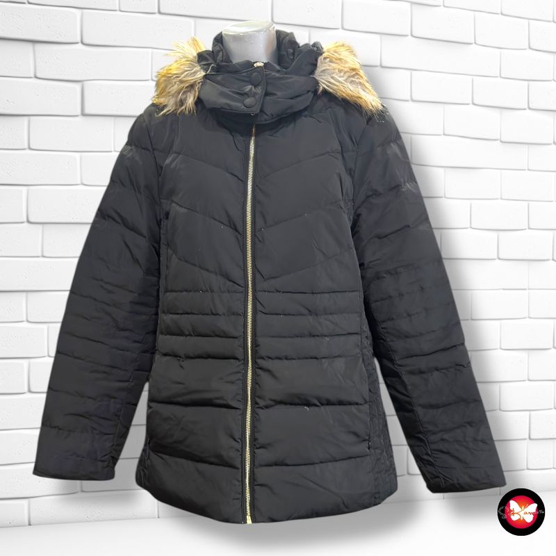 Chaqueta acolchada con capucha y pelo MANGO Talla L