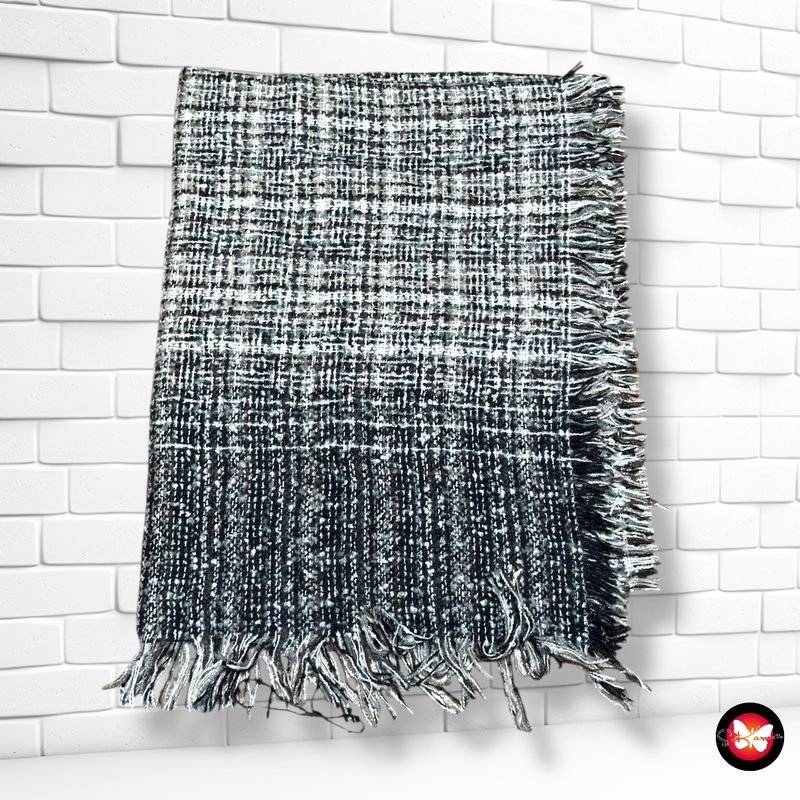 **HOY** MAXI Bufanda jaspeada negro