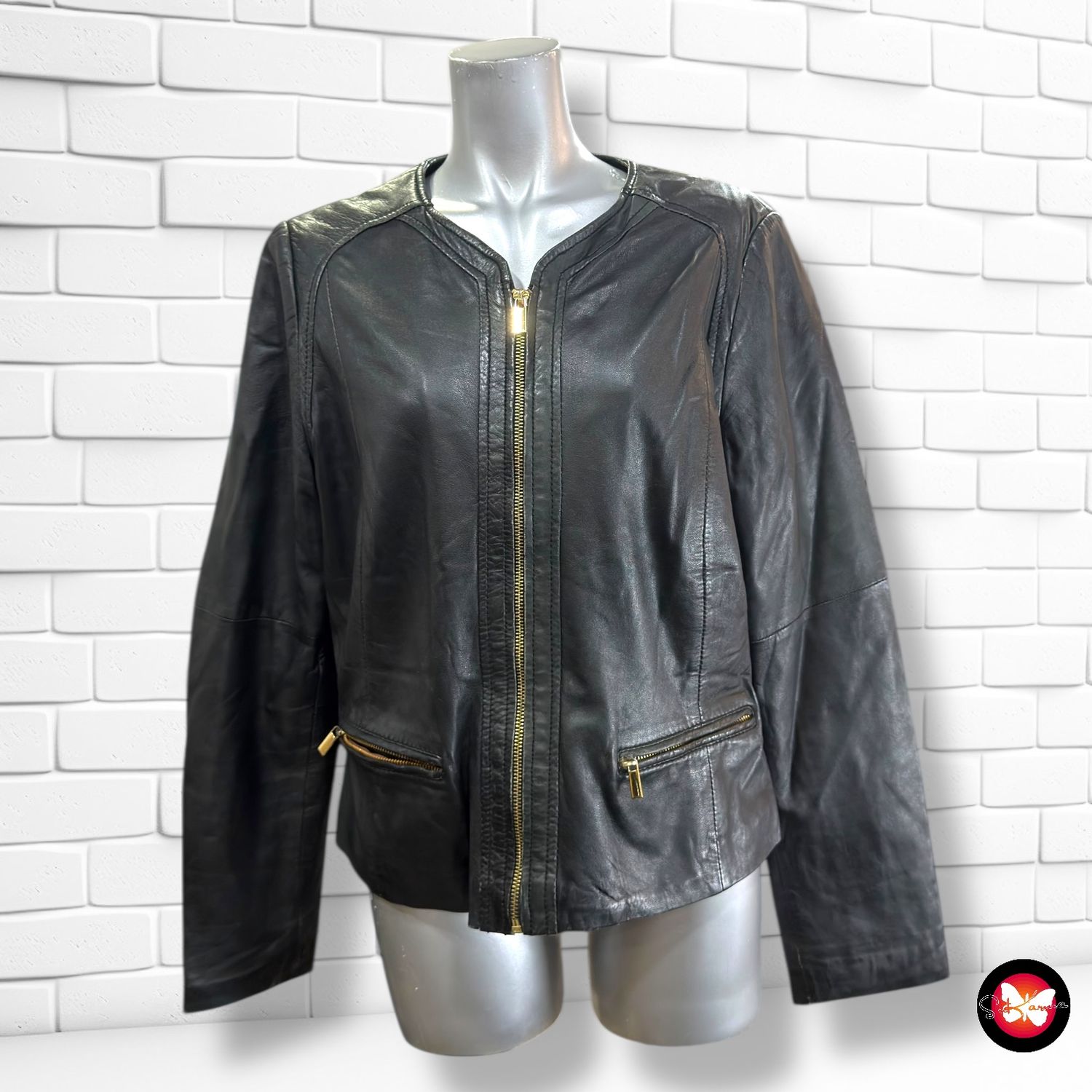 Chaqueta de piel MANGO Talla XL (pequeña)