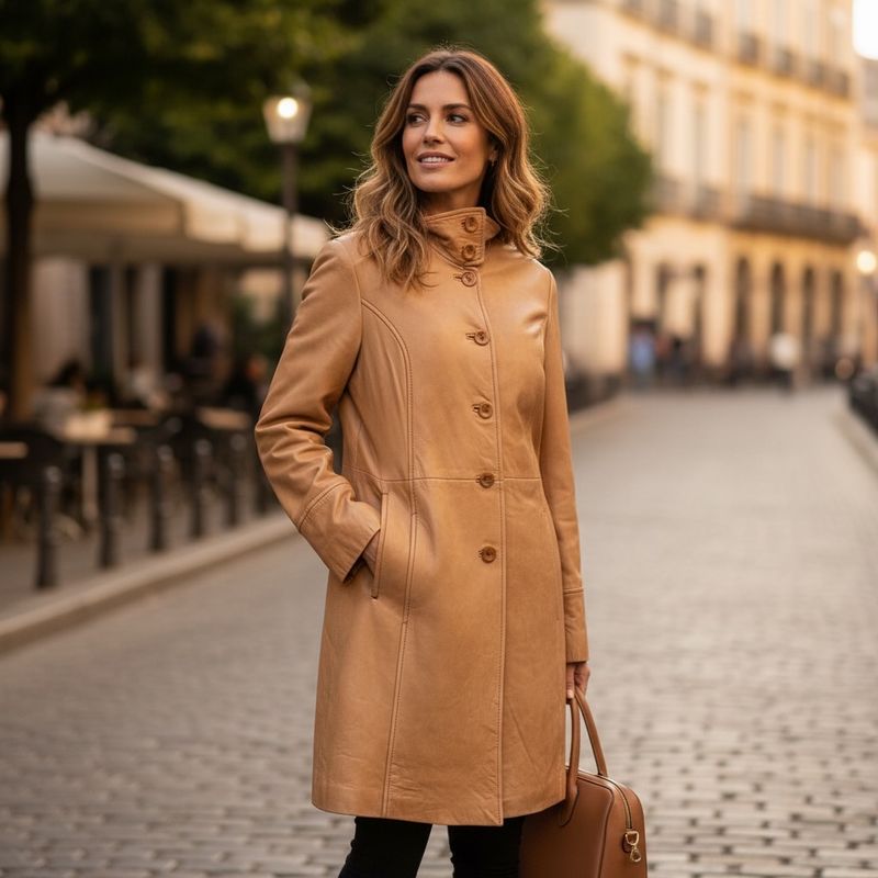 **HOY** Abrigo de piel Talla 42