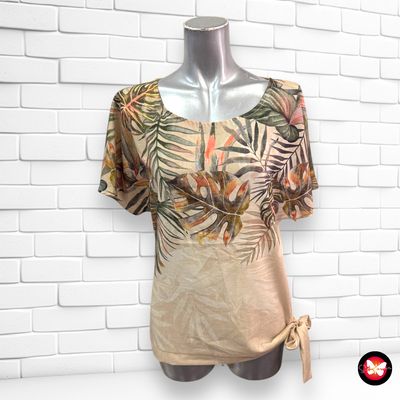 Blusa de manga corta con lazo CORTEFIEL Talla S