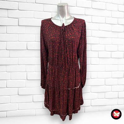 Vestido de manga larga animal print Talla S/M