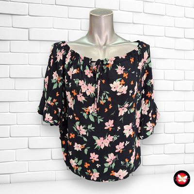 Blusa de flores BERSHKA Talla S