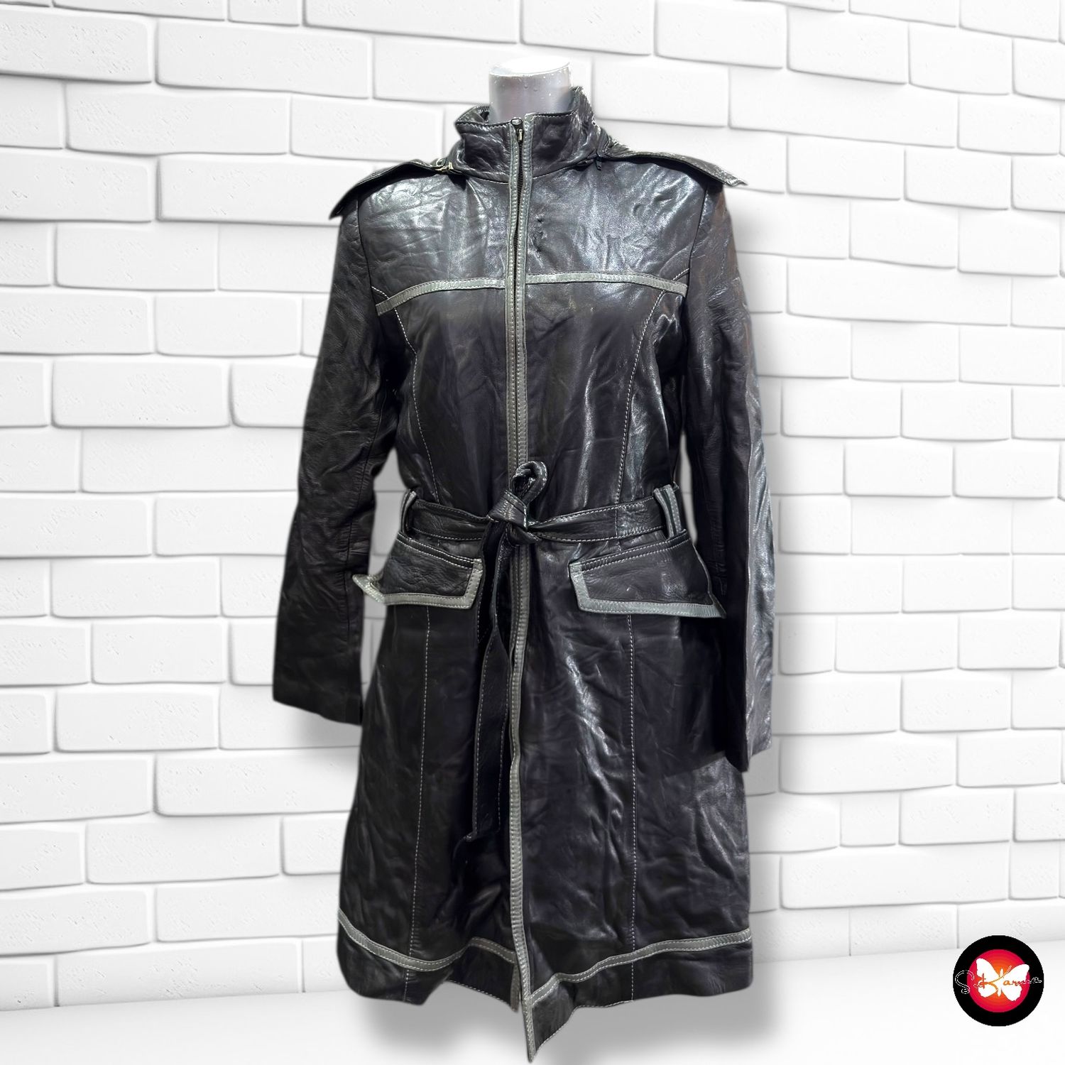 Abrigo de piel con conejo Talla S/M