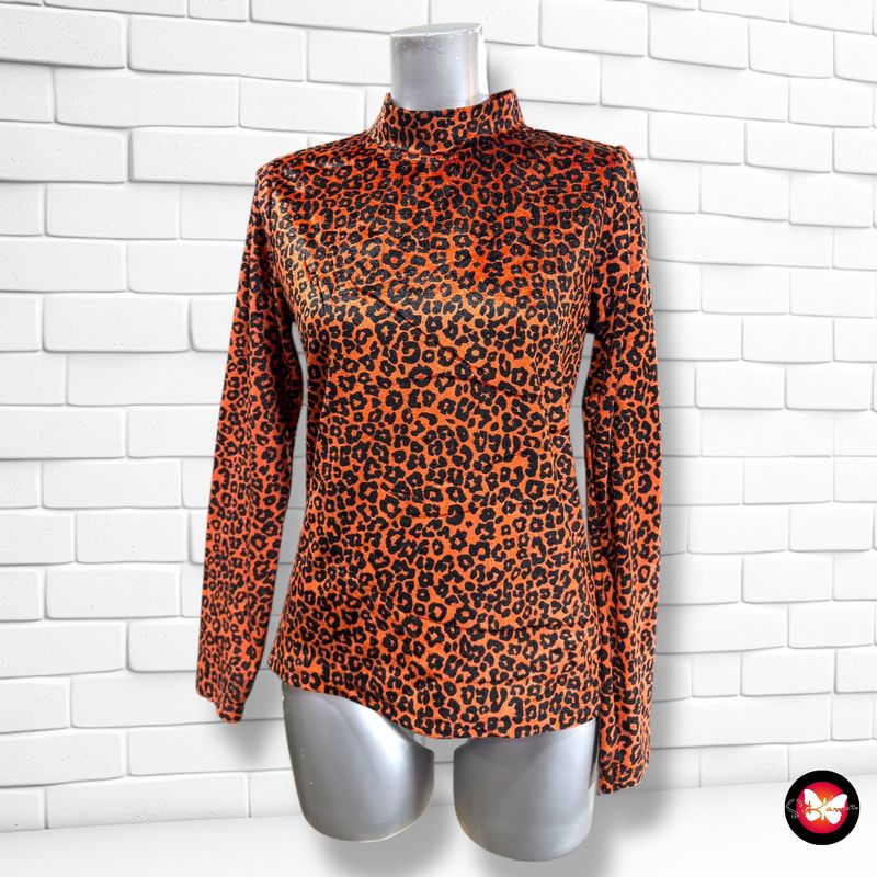 **HOY** Blusa de noche de terciopelo animal print D-ZINE Talla S