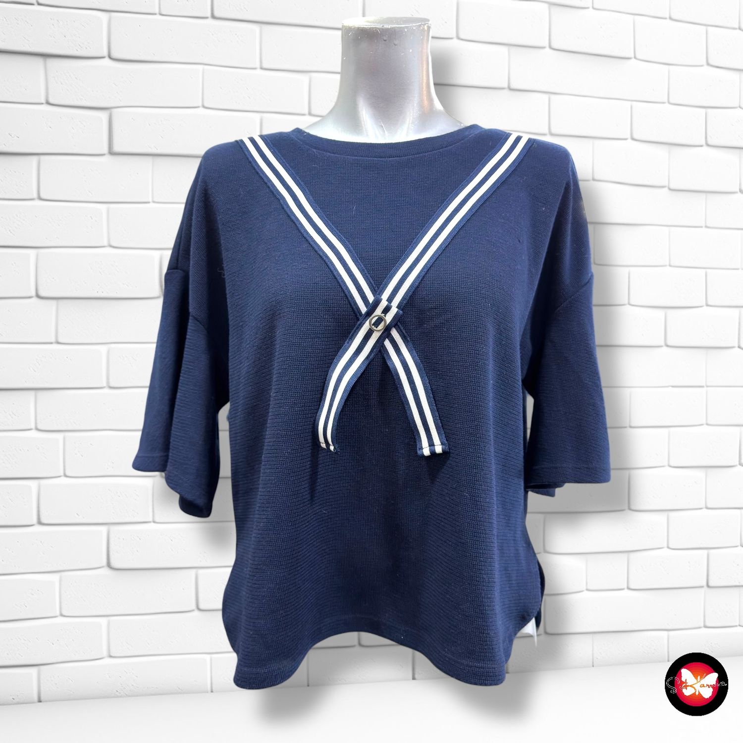 Jersey de manga corta tipo marinero TOPGIRL Talla 14-15 años (ancho)