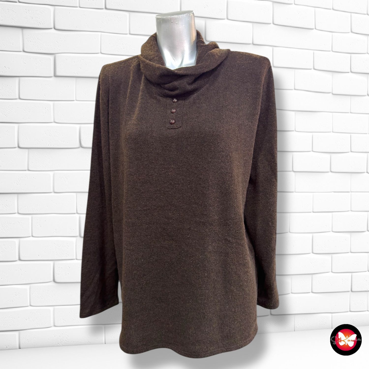 **HOY** Jersey de manga larga y cuello vuelto Talla XL