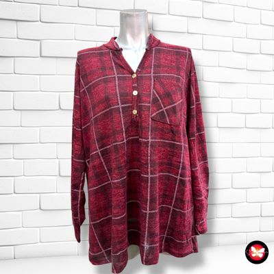 **HOY** Jersey finito de manga larga de cuadros Talla Única Grande