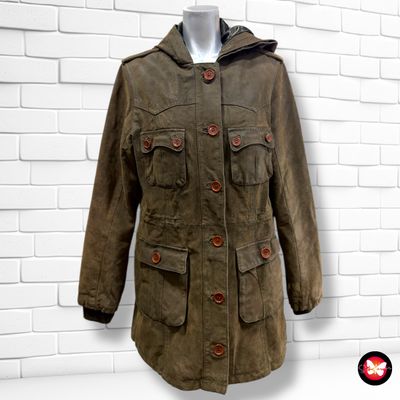 Parka acolchada de ante Talla S