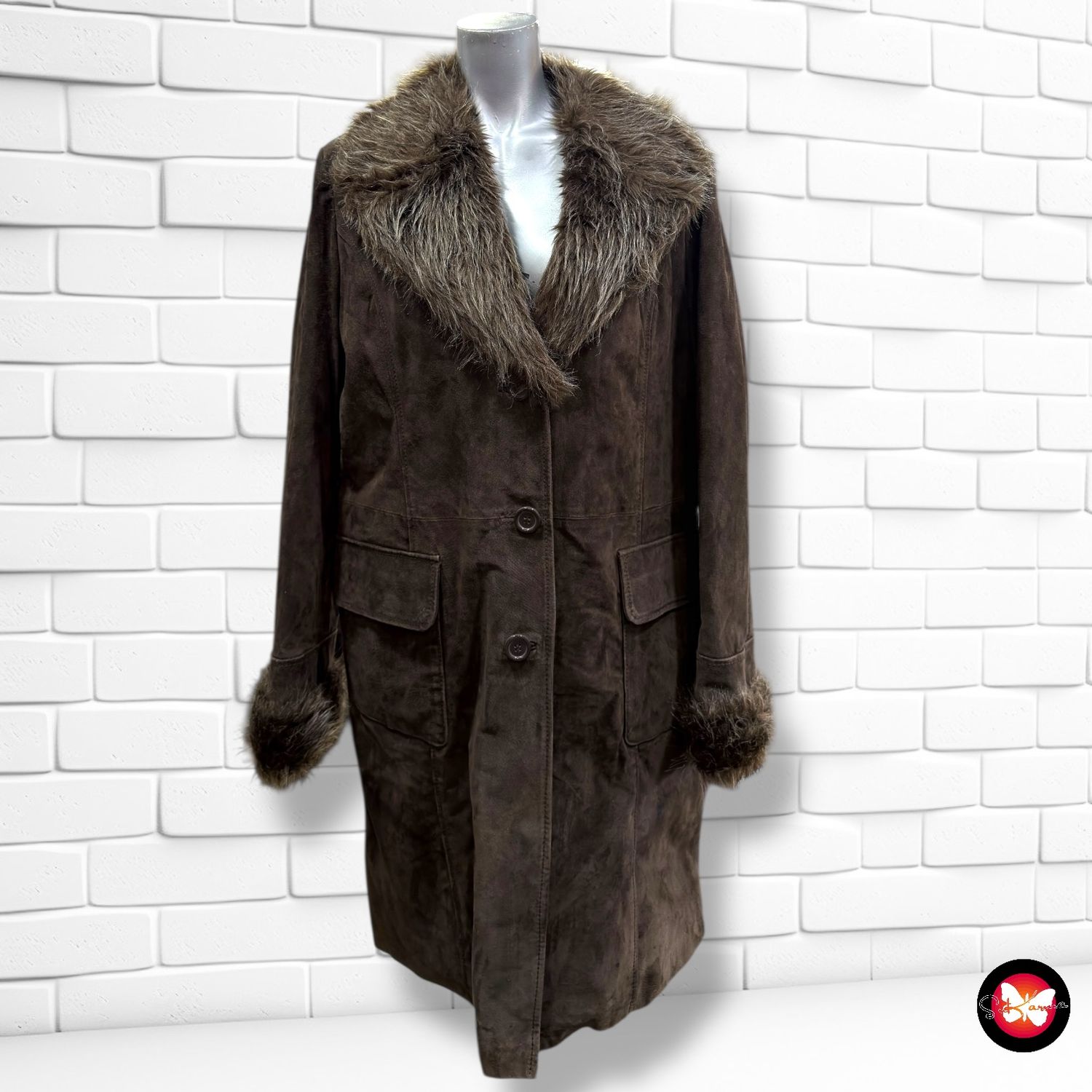 Chaquetón acolchado de ante y pelo ZARRO Talla 42