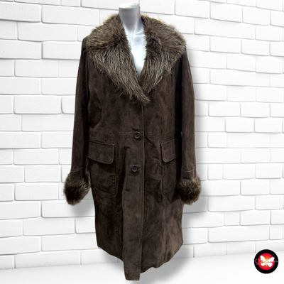 Chaquetón acolchado de ante y pelo ZARRO Talla 42